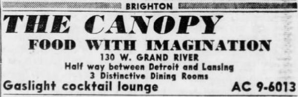 The Canopy - Sept 1961 Ad (newer photo)